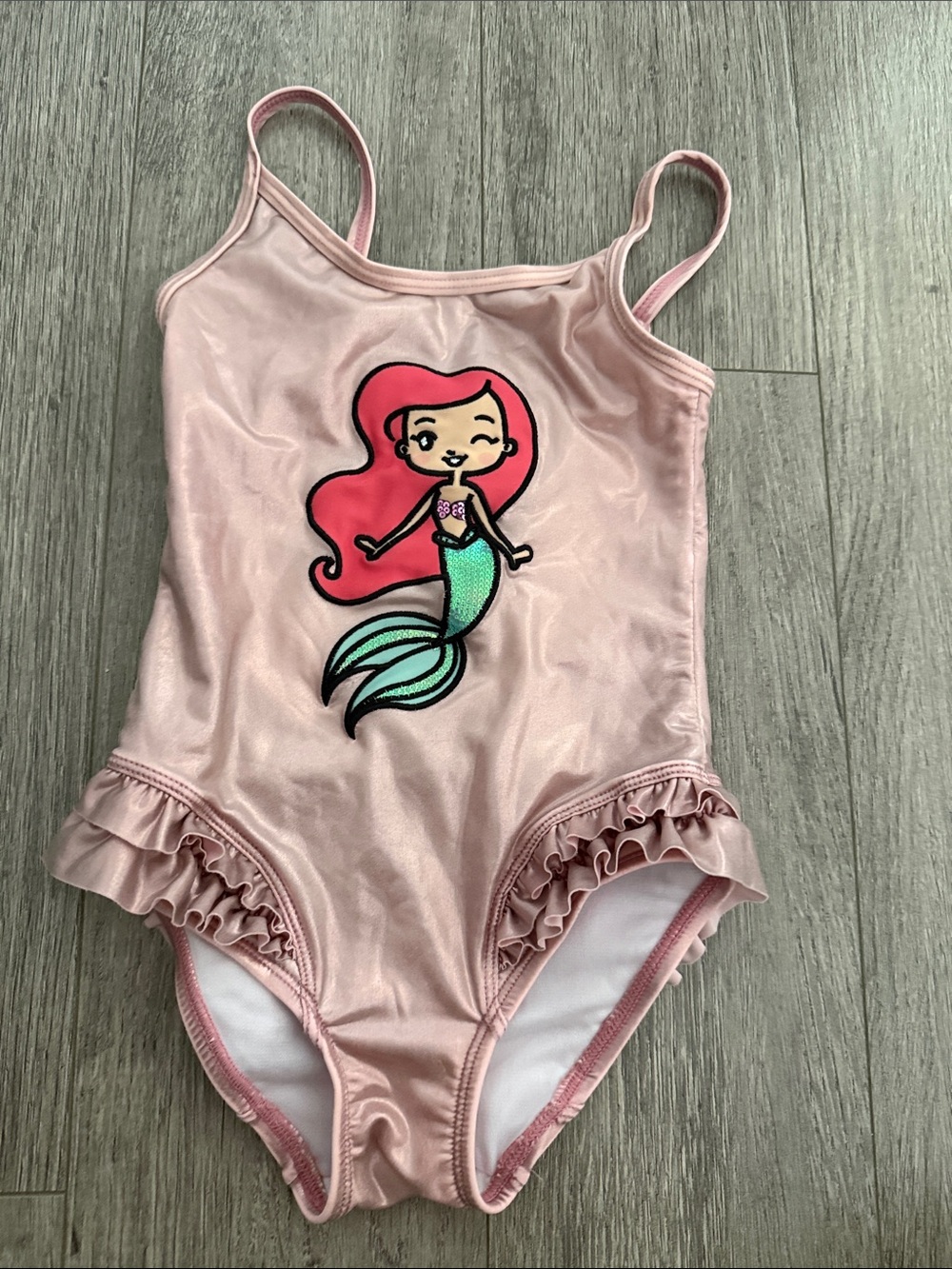 Disney Pink Mermaid Ruffle One-Piece Swimsuit